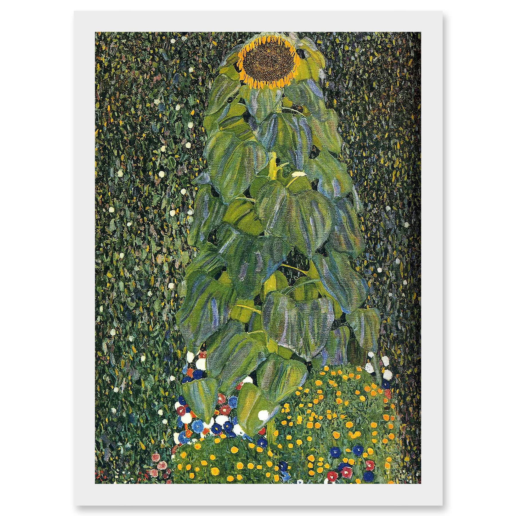Wee Blue Coo Gustav Klimt The Sunflower 1907 Old Master Painting Artwork Framed Wall Art Print A4