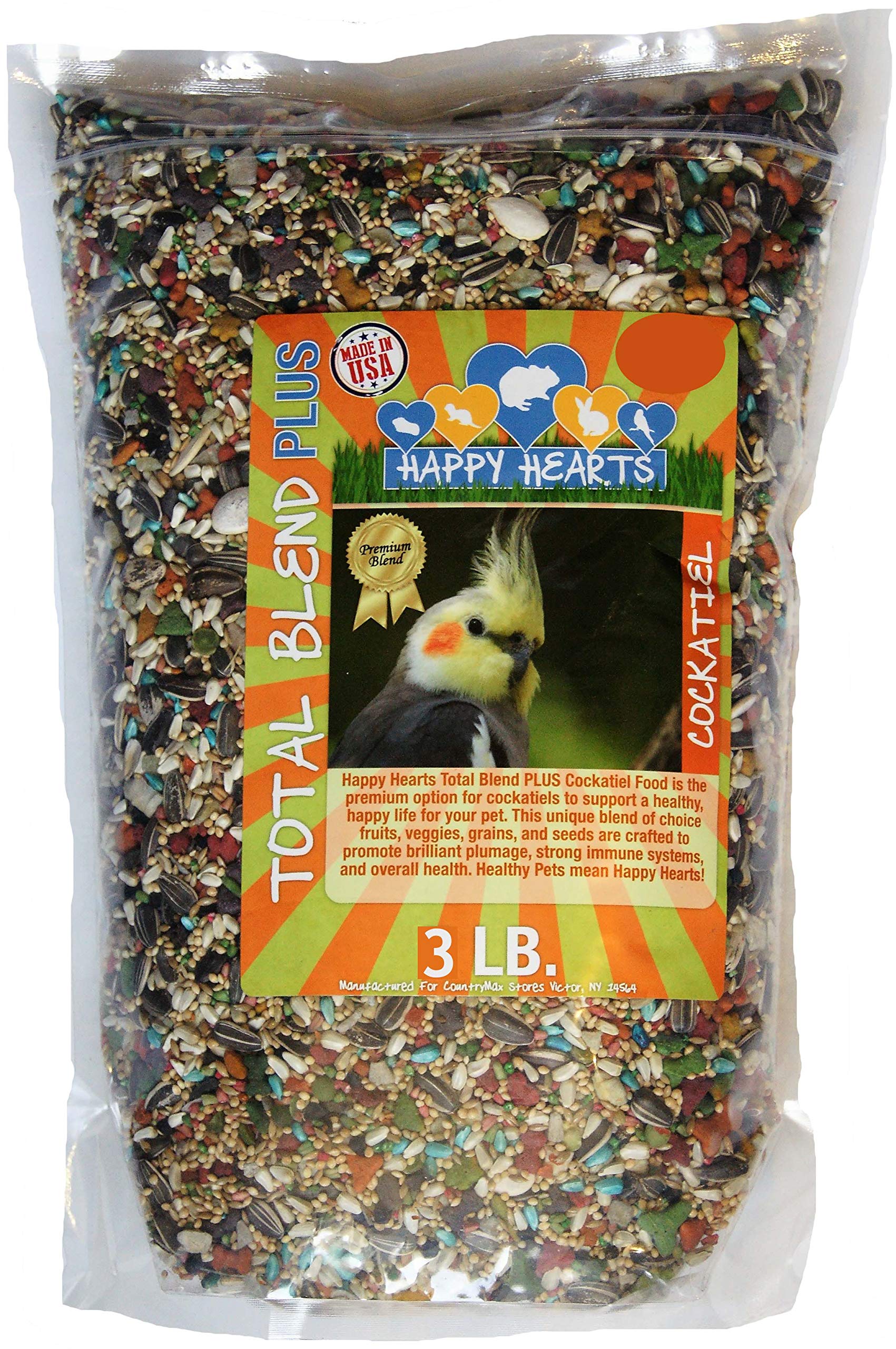 Happy Hearts Total Blend Plus Cockatiel Food (3 Pounds)