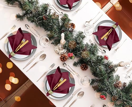 Vista 30 de Ruvanti Servilletas de algodón 12 unidades, servilletas de tela suaves y cómodas, servilletas de lino de calidad hotelera de lujo – Servilletas