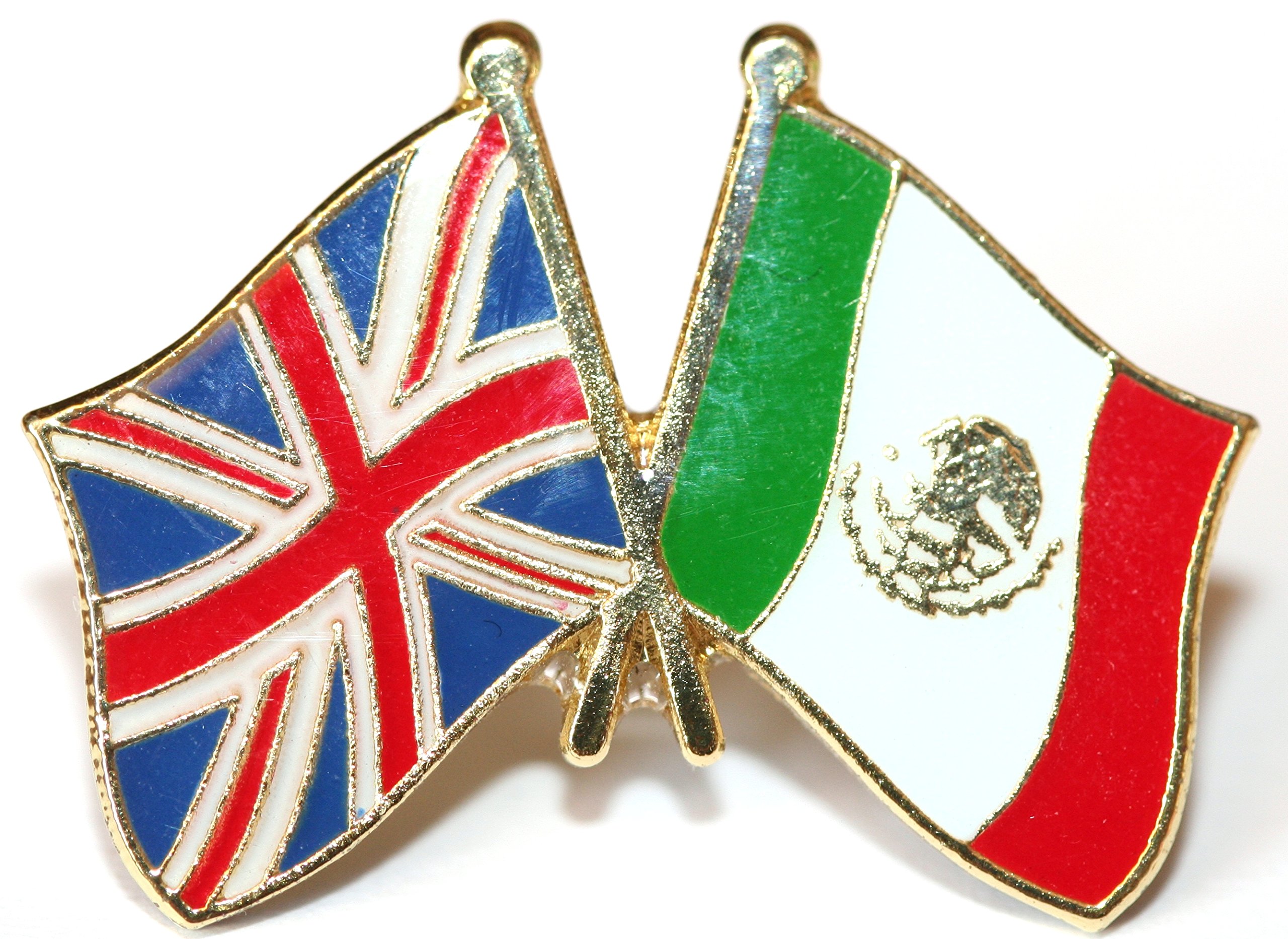 Buxton's Badges Multiple Uk & Mexico Friendship Flag Pin Badge