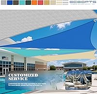 Vista 7 de ECOOPTS Toldo Vela Triangular de HDPE de 12'x12'x12' para Sombra Solar, Toldo para Patio Exterior Pérgola, Tela de Cobertura que Bloquea 95% UV Beige