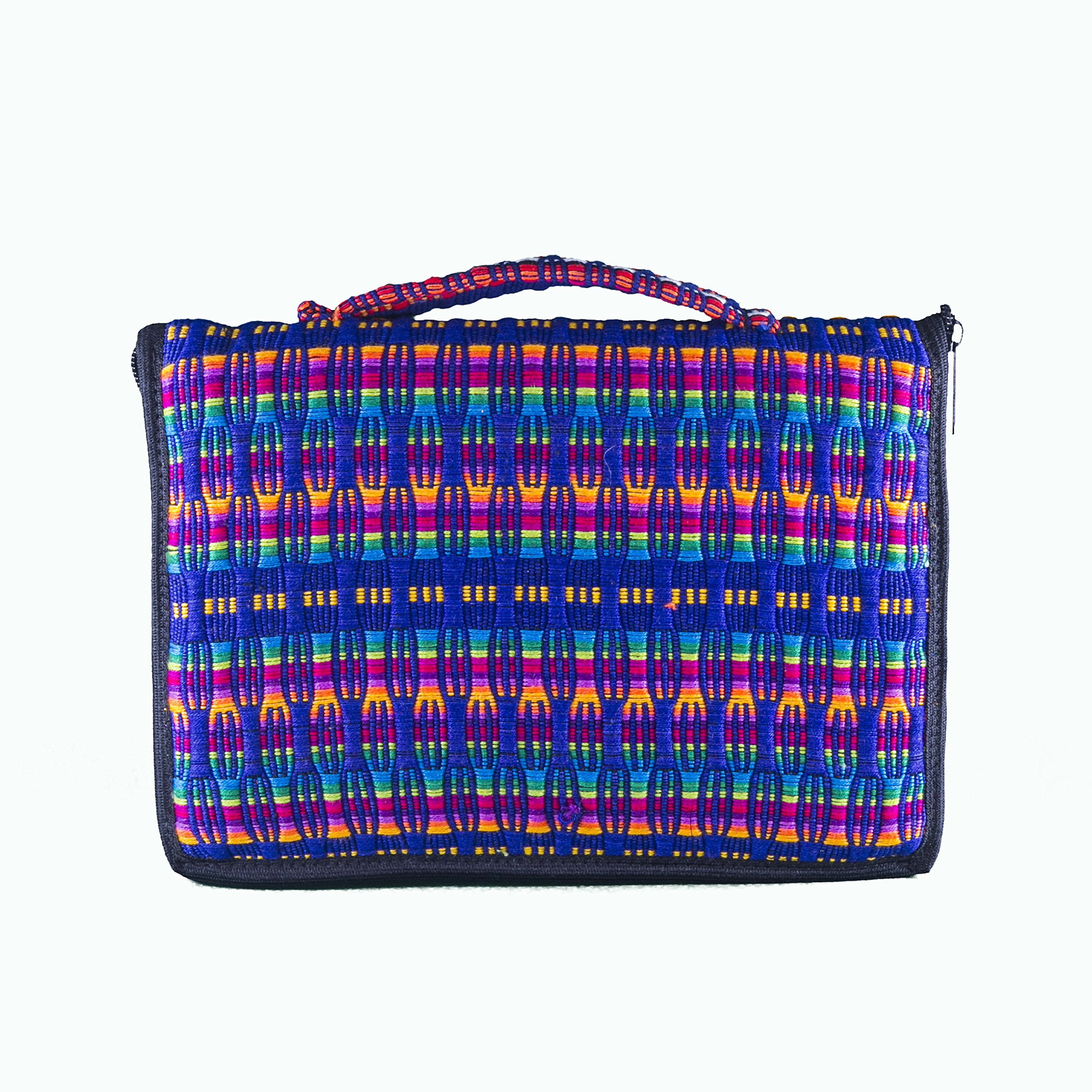 Handmade Bible Covers for Women, Blue Typical Guatemalan Protective Case for Bible or Book. Great Christian Gifts for Women or Men Office Product – Organizer