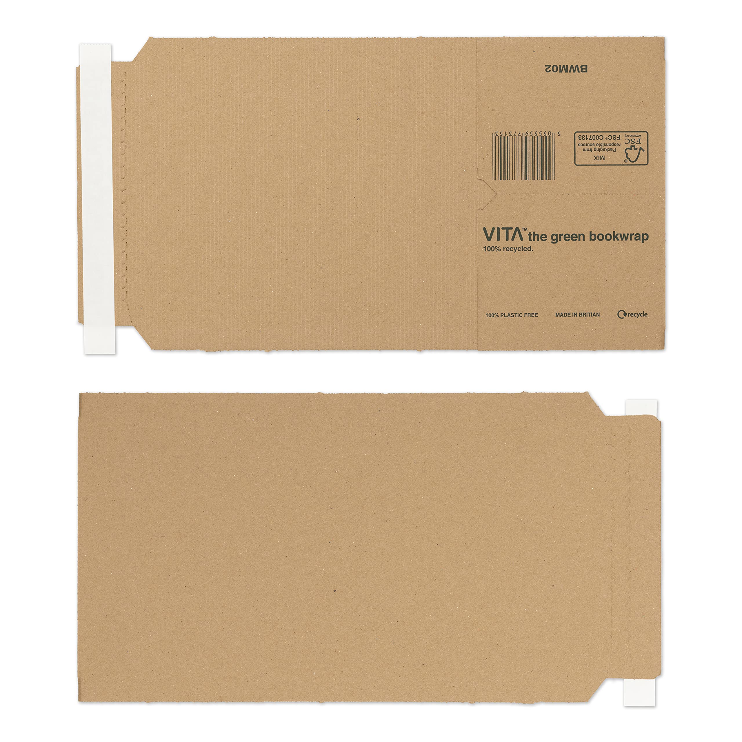 Blake VITA Packaging 217 x 155 x 52 mmCopertura per libri Stacca e sigilla (BWM02) Manila, Confezione da 25