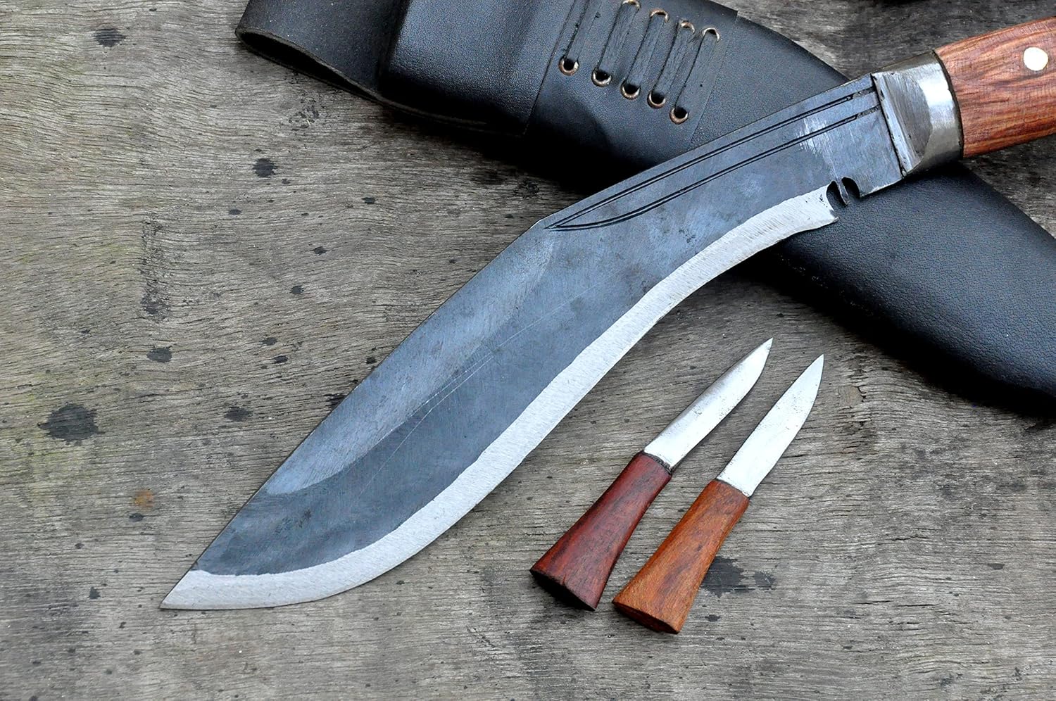 Authentic Farmer Kukri-khukuri machete-10" Handcrafted Carbon Steel Blade, Full Tang Handle, Buffalo Leather Scabbard - Ideal for Camping, Bushcraft, Outdoor & Survival Use-from Nepal