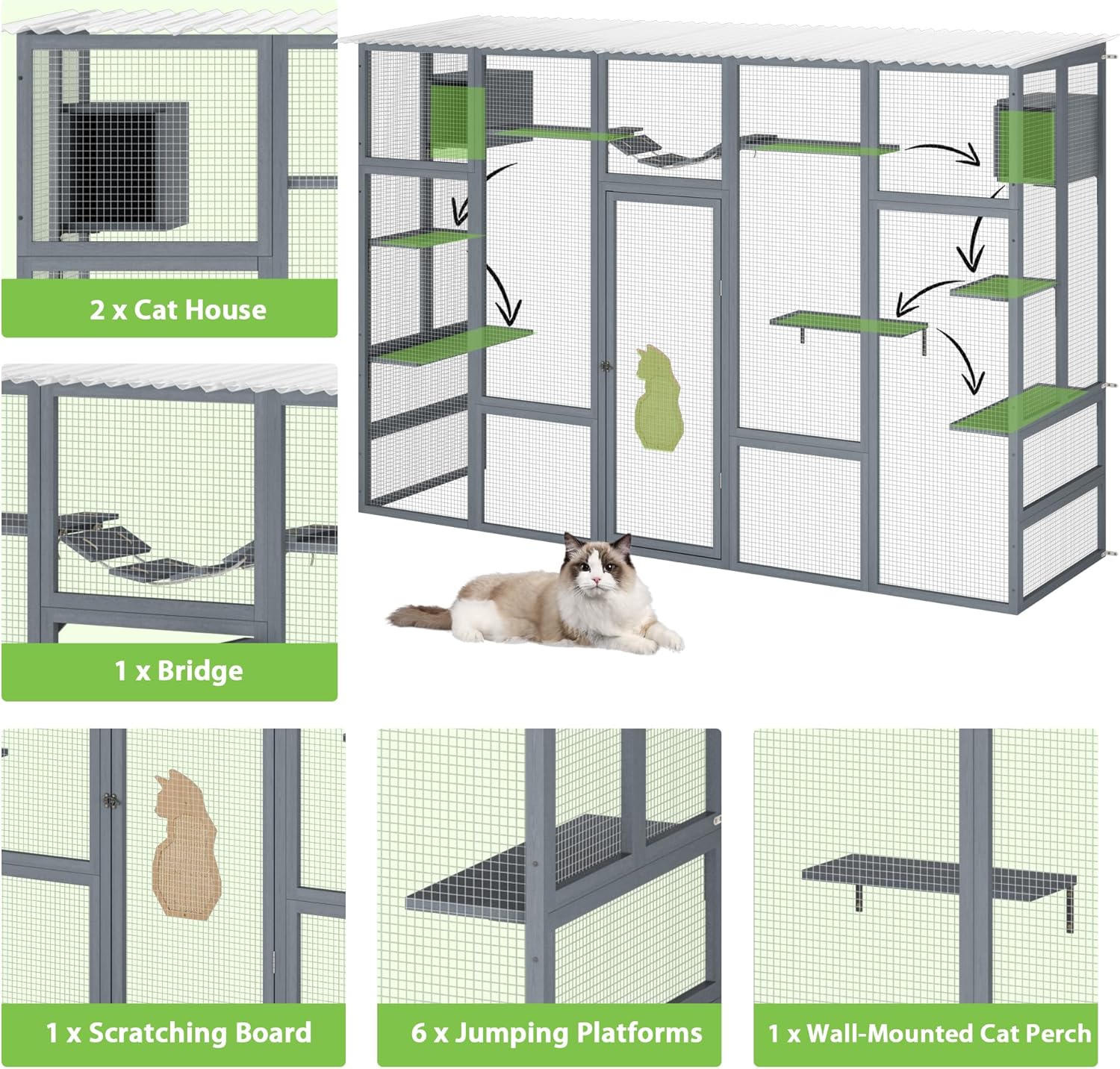 review COZIWOW Catio Outdoor Cat Enclosure, 104