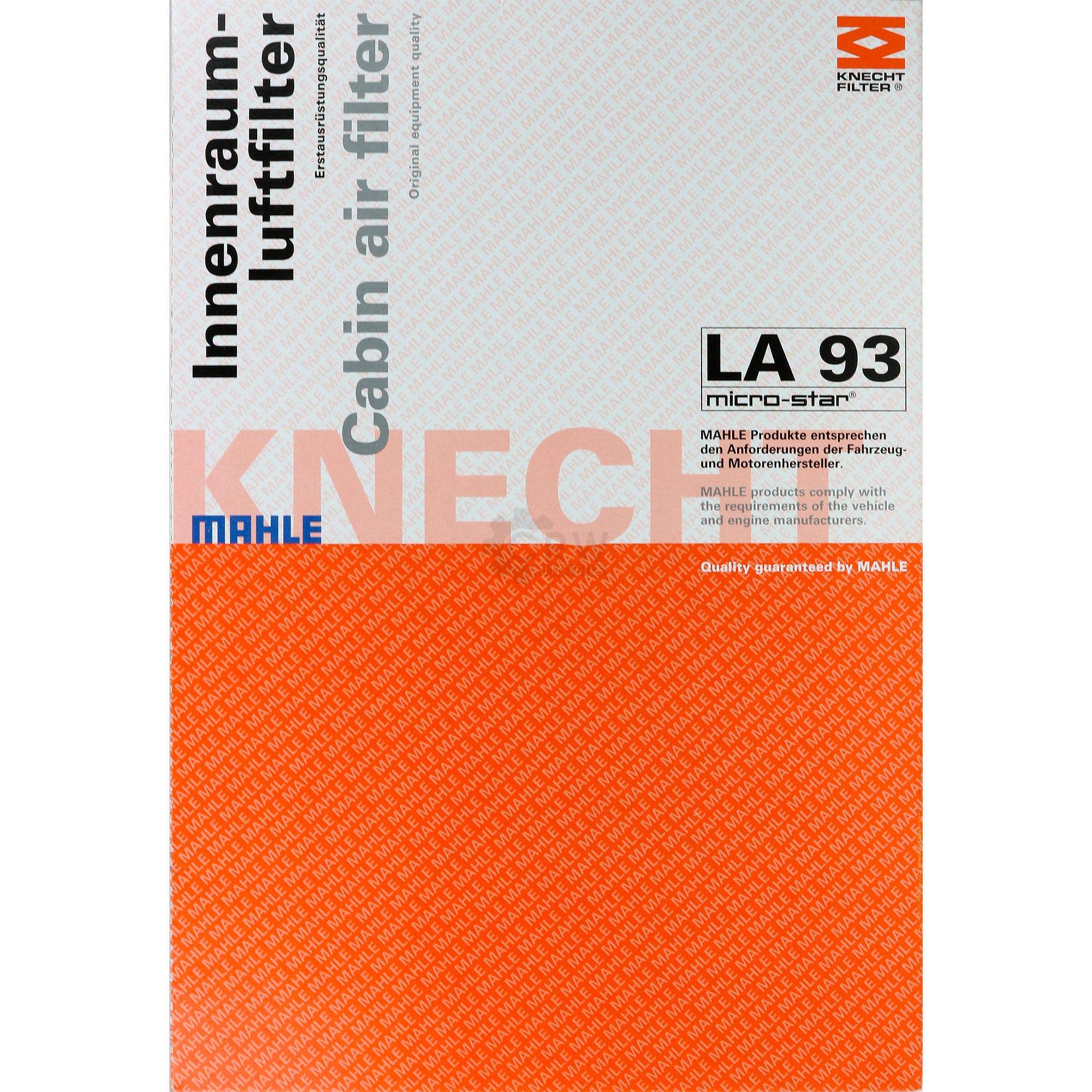 Paquete de inspección Kit de mantenimiento con filtro de aceite OX 164D, filtro de aire LX 593/1, filtro de combustible KL 154, filtro de habitáculo LA 93, tornillo de cierre