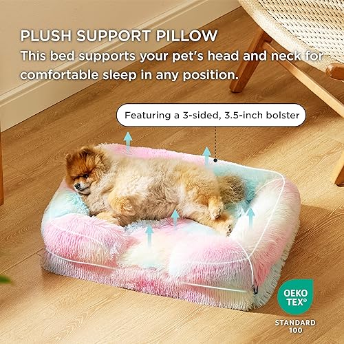 Miniatura 464 de Bedsure - Cama ortopédica XXL para perros, sofá cama lavable para perros gigantes, espuma de soporte con funda extraíble y lavable, forro Marrón