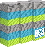 Vista 8 de AIDEA - Paño de limpieza de microfibra sin bordes, paño para quitar el polvo, paño para lavar el automóvil, Blanco