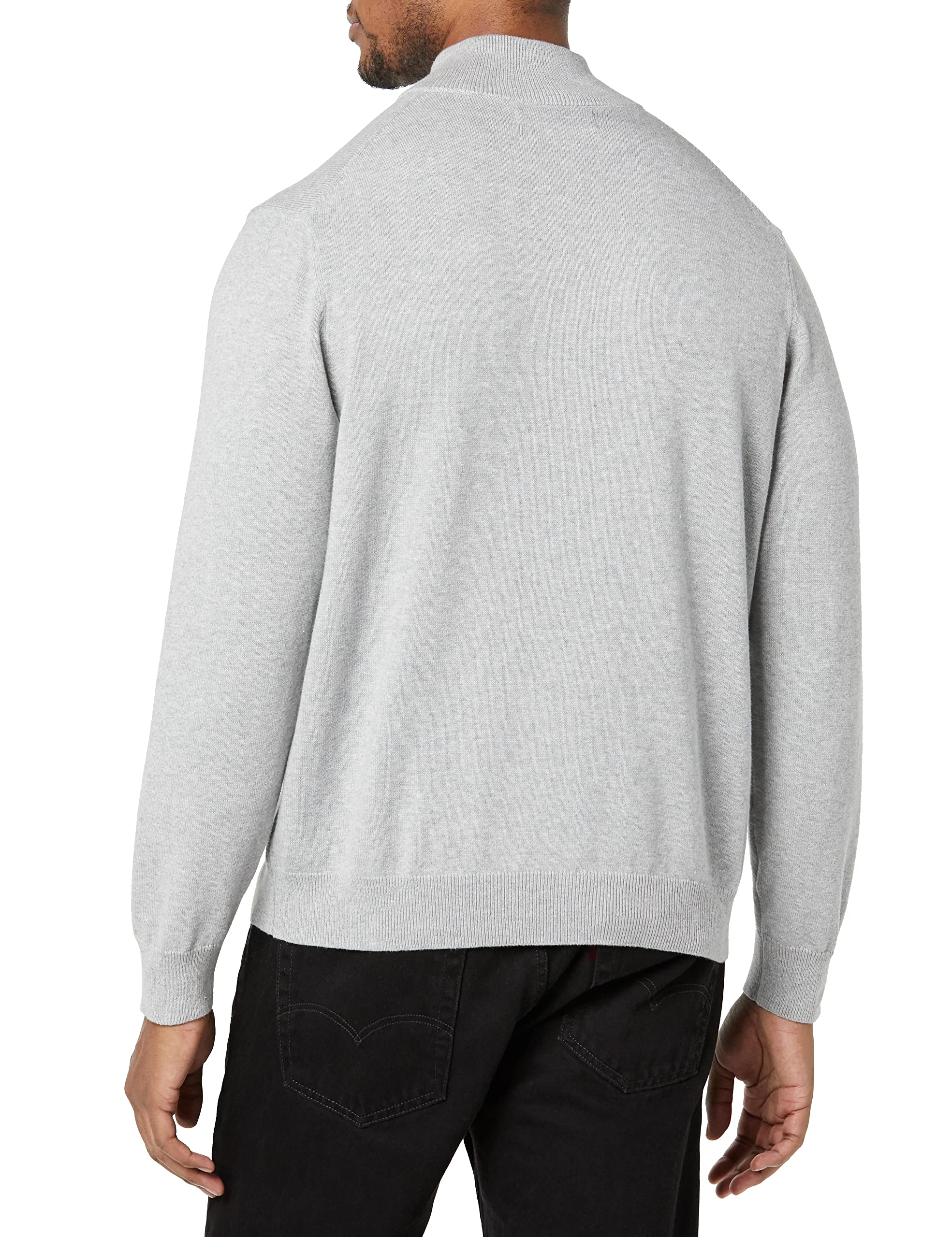 Amazon Essentials Hombre Jersey 100% de Algodón con Cremallera de un Cuarto