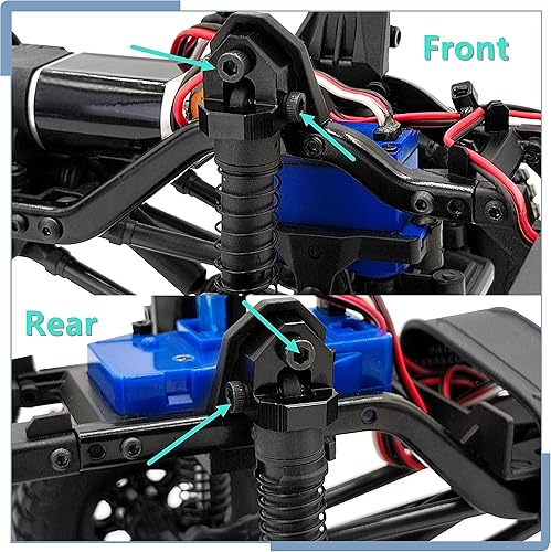 Miniatura 3 de Zolikar Aleación de aluminio RC más alto montaje de choque+7MM Poste de choque superior ajustable para TRX4M actualizaciones 118 escala RC Crawler