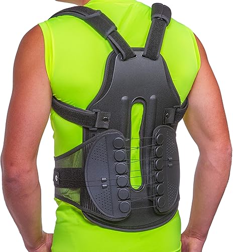 BraceAbility TLSO Soporte de espalda de cuerpo completo - Chaqueta postural dura para cifosis torácica escoliosis enfermedad de Scheuermann