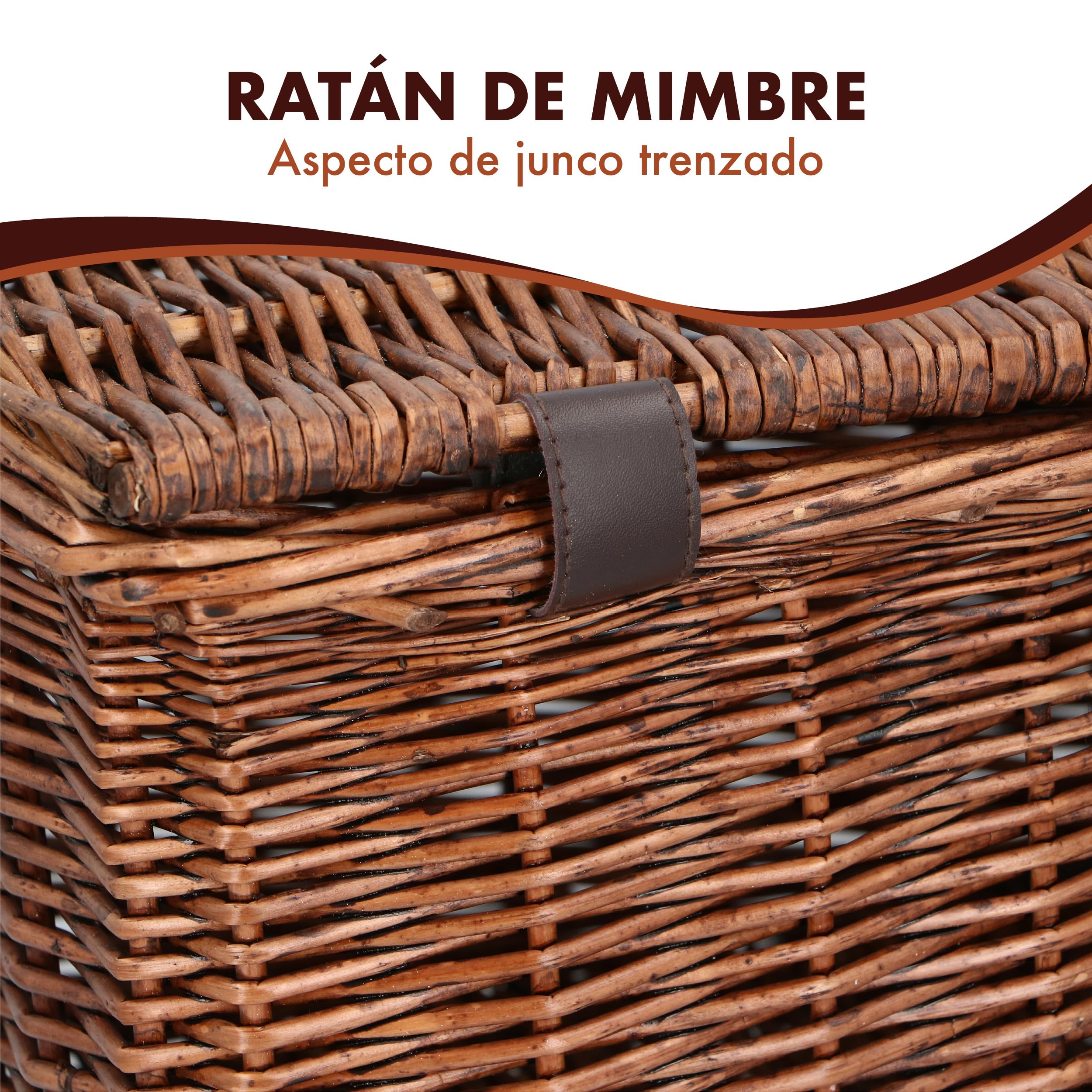 Bicycle Gear Cesta de Bicicleta-Cesta de Panadero - Marrón - Mimbre - 45 x 30 x 25 CM