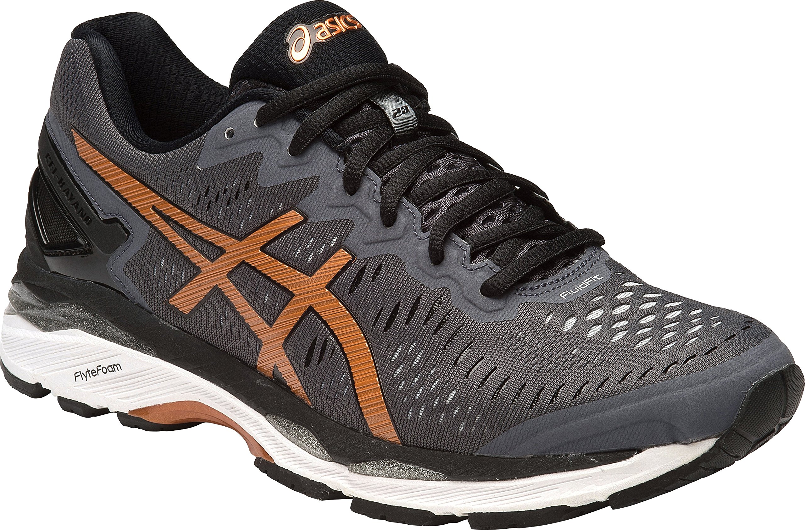 Asics Mens Gel Kayano 23 Running Shoe Steel Copper Black