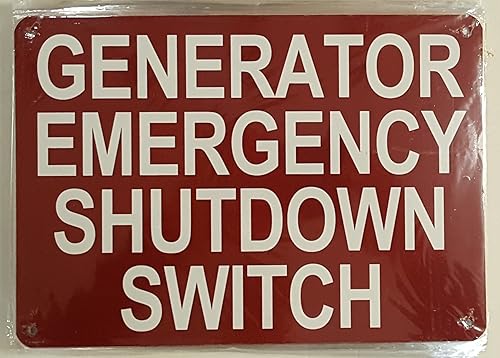 Miniatura 4 de Signo "Generador cierre de emergencia Interruptor (aluminio, 7 x 10)
