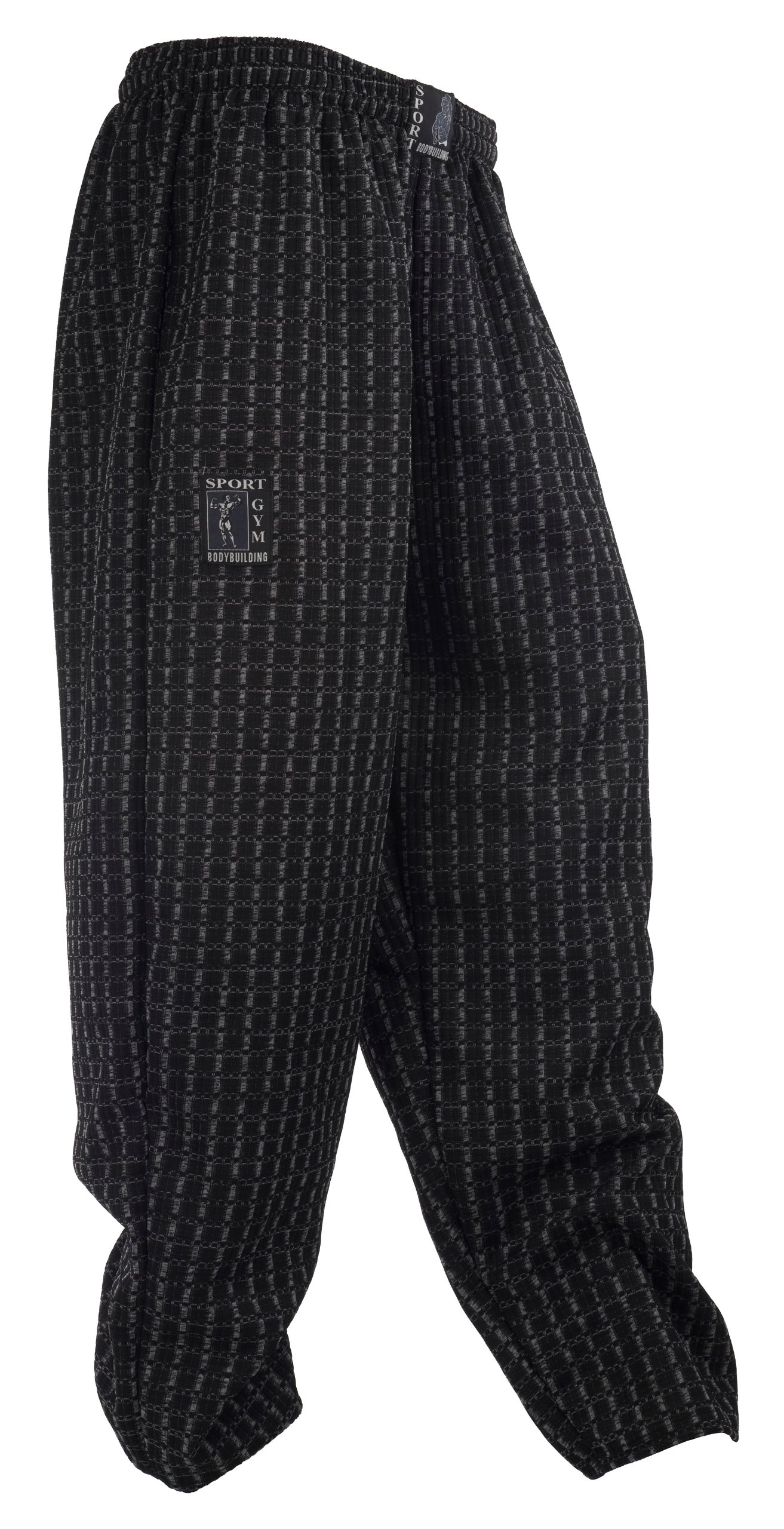 Generisch Herren Bodybuilding Hose Karo – Weite Gym Sporthose & Pumperhose | Bequeme Trainingshose für das Kraftsport-Studio, weiter Oversize-Schnitt für Herren