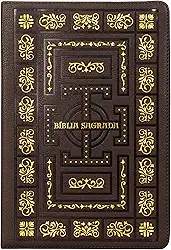 Bíblia Sagrada Católica, Letra Grande, Molduras, Couro-soft marrom, Leitura Perfeita