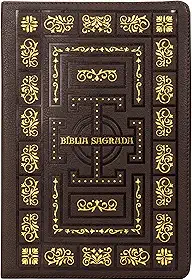 Bíblia Sagrada Católica, Letra Grande, Molduras, Couro-soft marrom, Leitura Perfeita