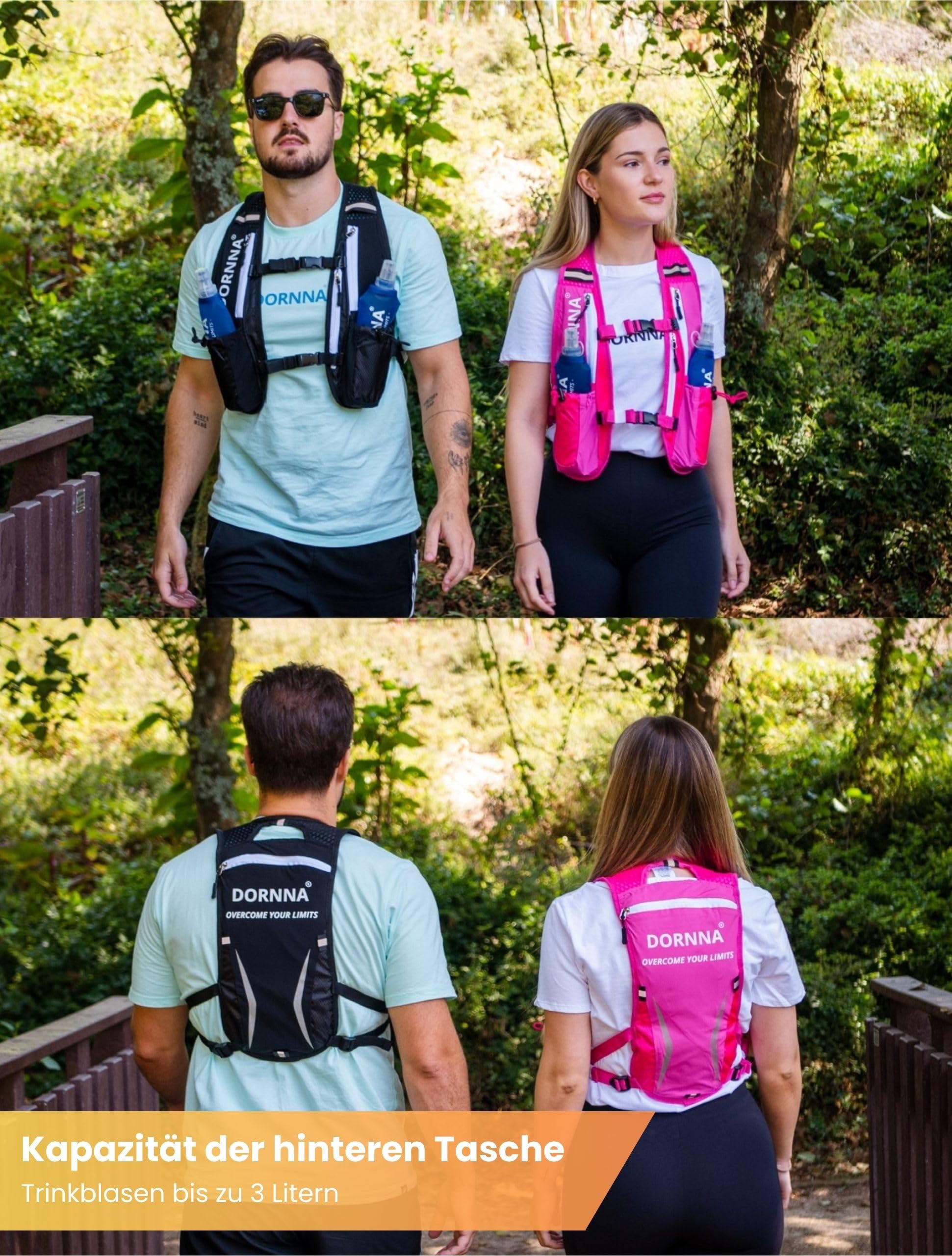 Ultra Terra V2 - Laufweste Damen und Herren mit 2 Trinkflasche 500 ml, Running Vest Einheitsgröße, Laufrucksack Herren, Trinkrucksack Laufen.