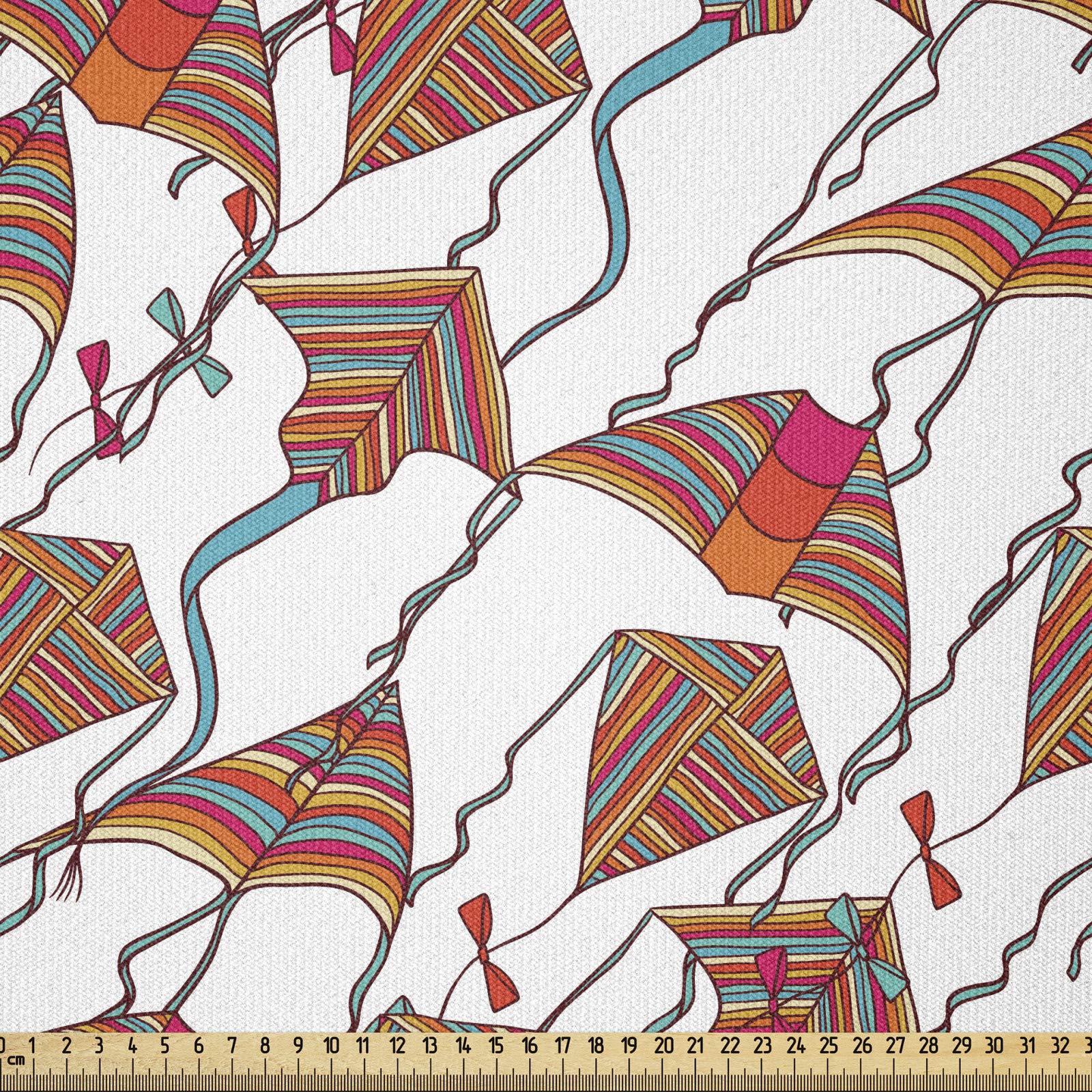 Tessuto A Metraggio ABAKUHAUS Aquiloni Doodle - Microfibra Elasticizzata 100x230 Cm, 1 Metro, Per Aquiloni, Abbigliamento, Stampa Digitale, Pale Blue Bianco