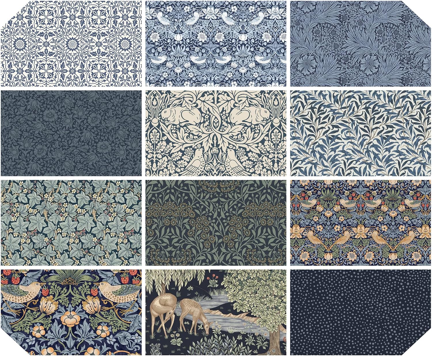 Morris & Co. Saturday Stash Delft 12 Fat Quarters FreeSpirit Fabrics