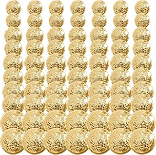 70 Piece Metal Blazer Button Set, 5 Sizes Vintage Gold Buttons for Women Men