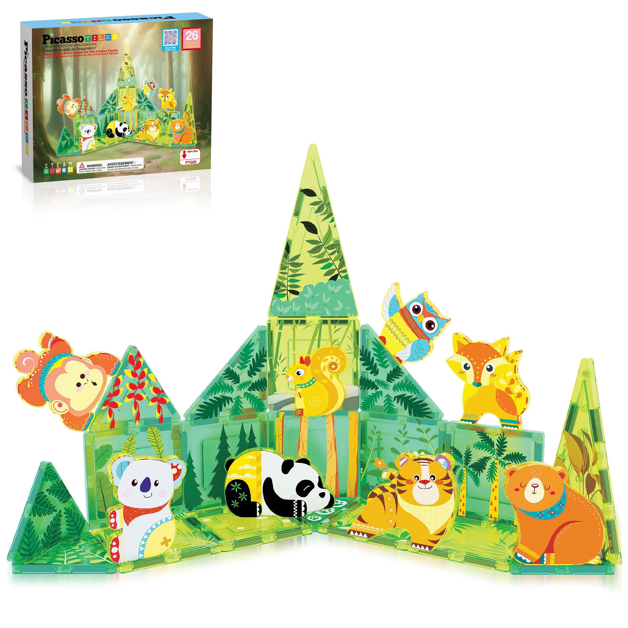 ピカソ　タイル　置物 Amazon.com: PicassoTiles 60 Piece Set 60pcs Magnet Building
