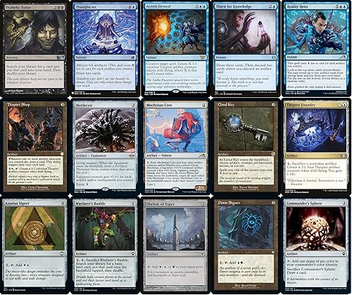 Miniatura 5 de Elite Commander Urza Artifacts Deck – Esper – Azul Negro Blanco – EDH – Urza, Artificio Jefe – 100 cartas – Magic The Gathering Deck – Muy fuerte