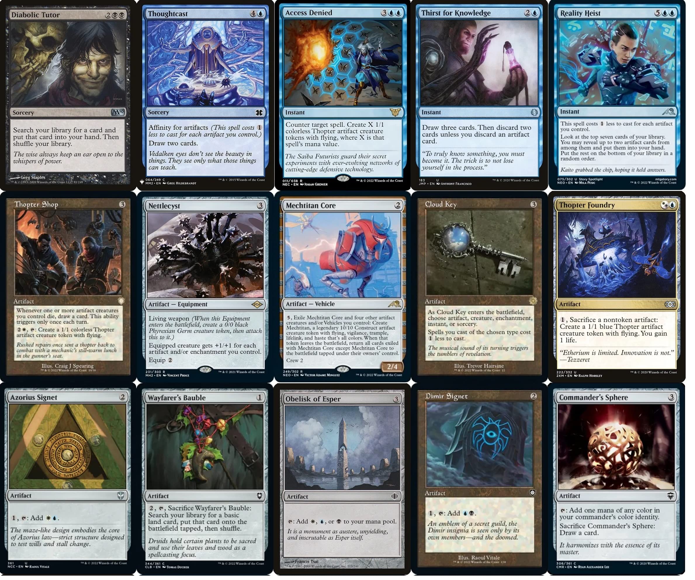 Amazon.com: Elite Commander Urza Artifacts Deck - Esper - Blue Black White  - EDH - Urza, Chief Artificer - 100 Card - Custom Magic The Gathering Deck 