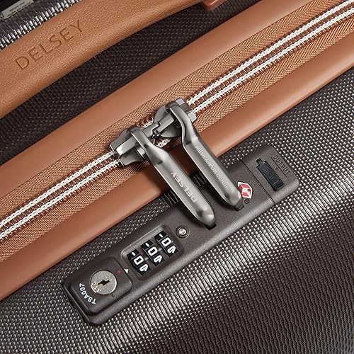 Miniatura 9 de DELSEY PARIS Chatelet Air 2.0 - Equipaje de cubierta dura con ruedas giratorias, Marrón chocolate, Maleta de mano de 20 pulg.
