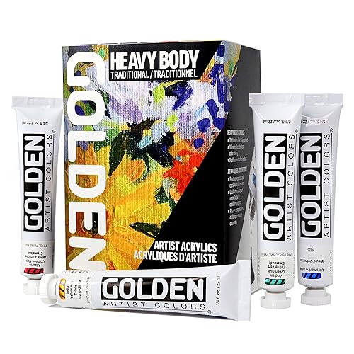 Golden Heavy Body Acrylic Traditional Set 10 Colours