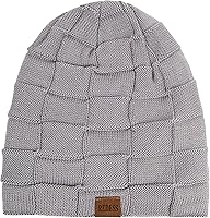Vista 2 de REDESS Gorro para hombre y mujer, gorro de invierno cálido, gorro de punto holgado grueso