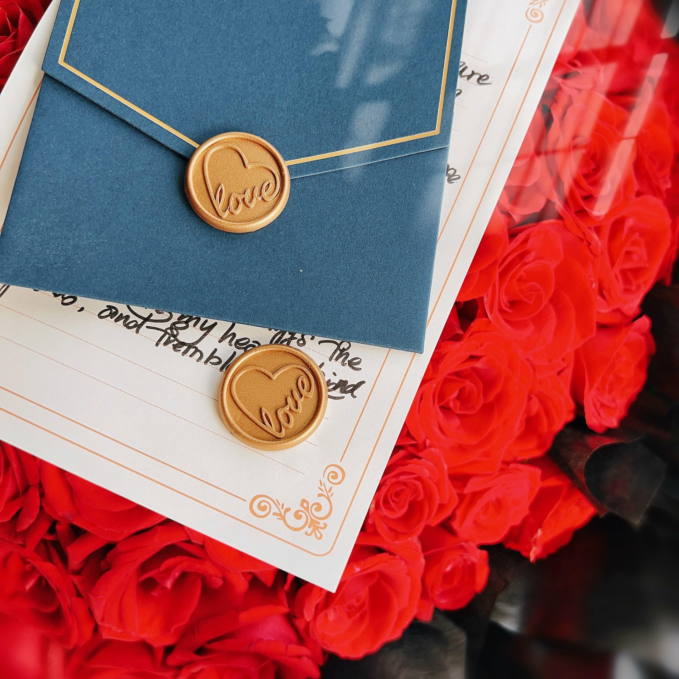 Calcomanías De Sello De Cera Retro, Autoadhesivas, Para Invitaciones Para Despedida De Soltera, Fiesta De Compromiso, Día De San Valentín, Envolturas De Regalo Y Tarjetas De Felicitación (50 Unidades
