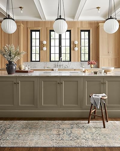 Miniatura 5 de Loloi Jean Stoffer Katherine Collection KES-02 Ocean/Coral 2'-7'' x 10'-0'', .25" Pile Height, Runner Rug