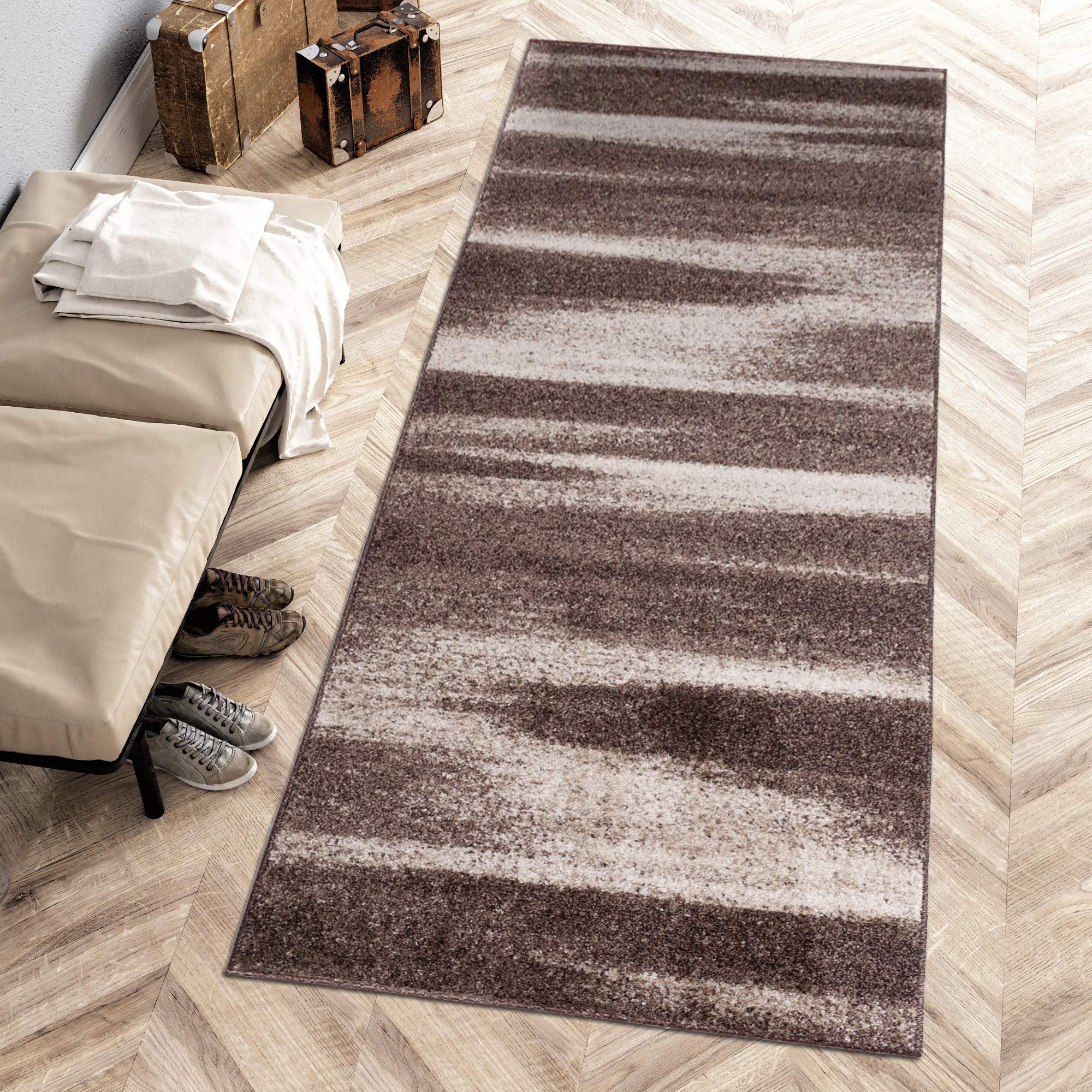 Alfombras para pasillos largos transitados de diseño abstracto fácil de limpiar
