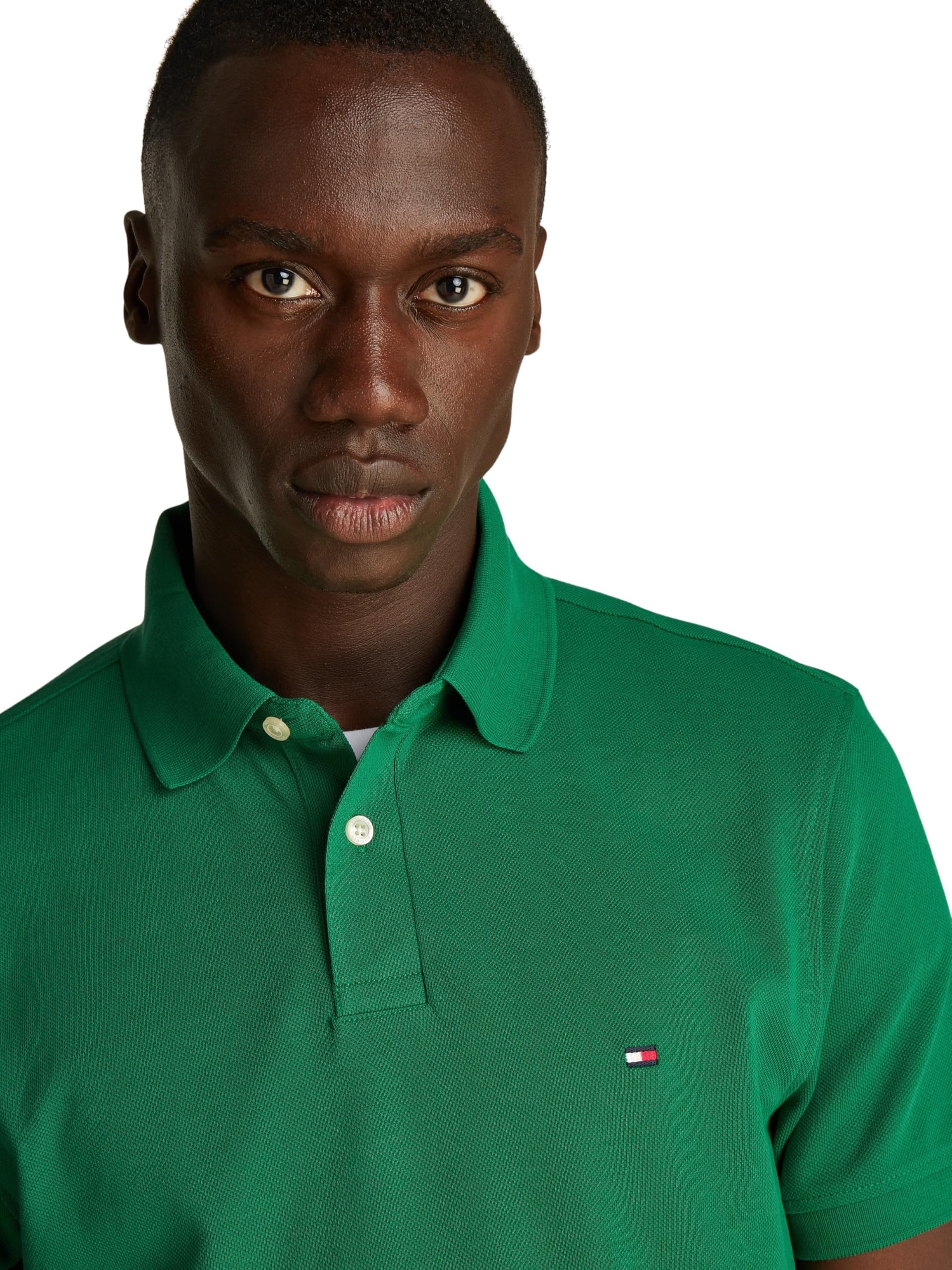 Tommy Hilfiger Uomo Maglietta Polo Maniche Corte Regular Fit con Chiusura con Bottoni