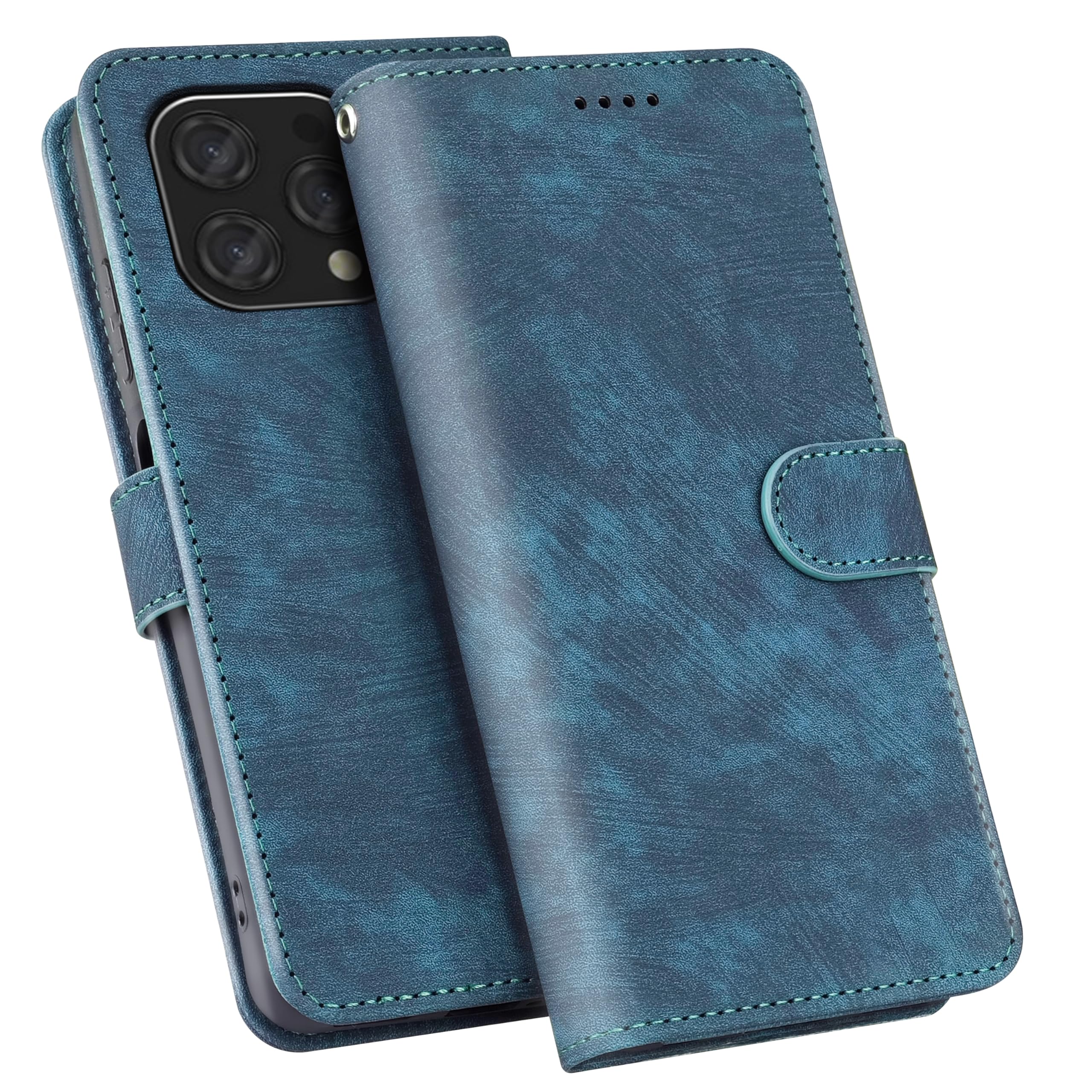 Leder Handyhülle Für Doogee N55/N55 Plus/Pro - Mit RFID-Schutz, Magnetverschluss Und Kartenfächern - Braun