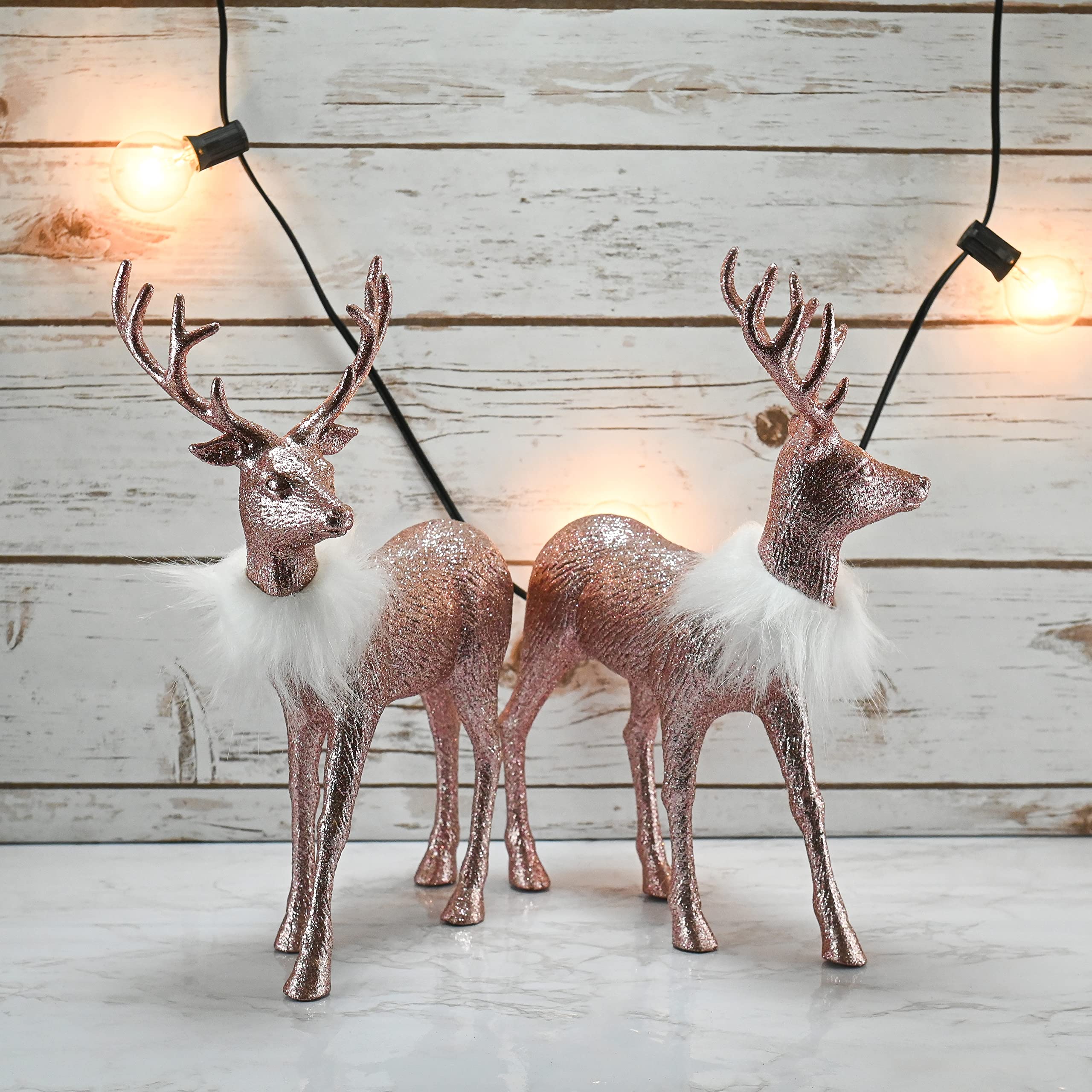 3er-Set Rentier-Tischdekoration Aus Holz – Rustikale Weihnachtsfiguren Für Regal, Tisch & Fensterbank