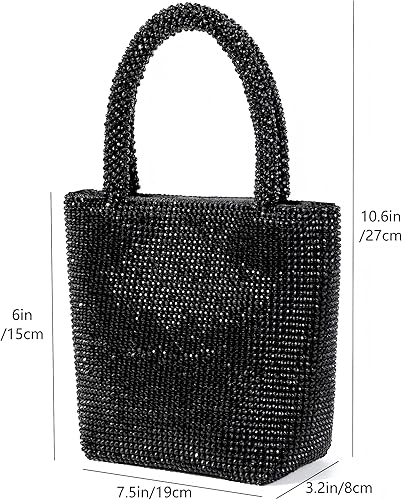 Miniatura 4 de Bolso de mano de noche para mujer para mujer, brillante, fiesta, cóctel, graduación, bolso formal de boda elegante