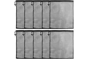 10 Pcs Drawstring Mesh Bags for Multipurpose Storage and Organization