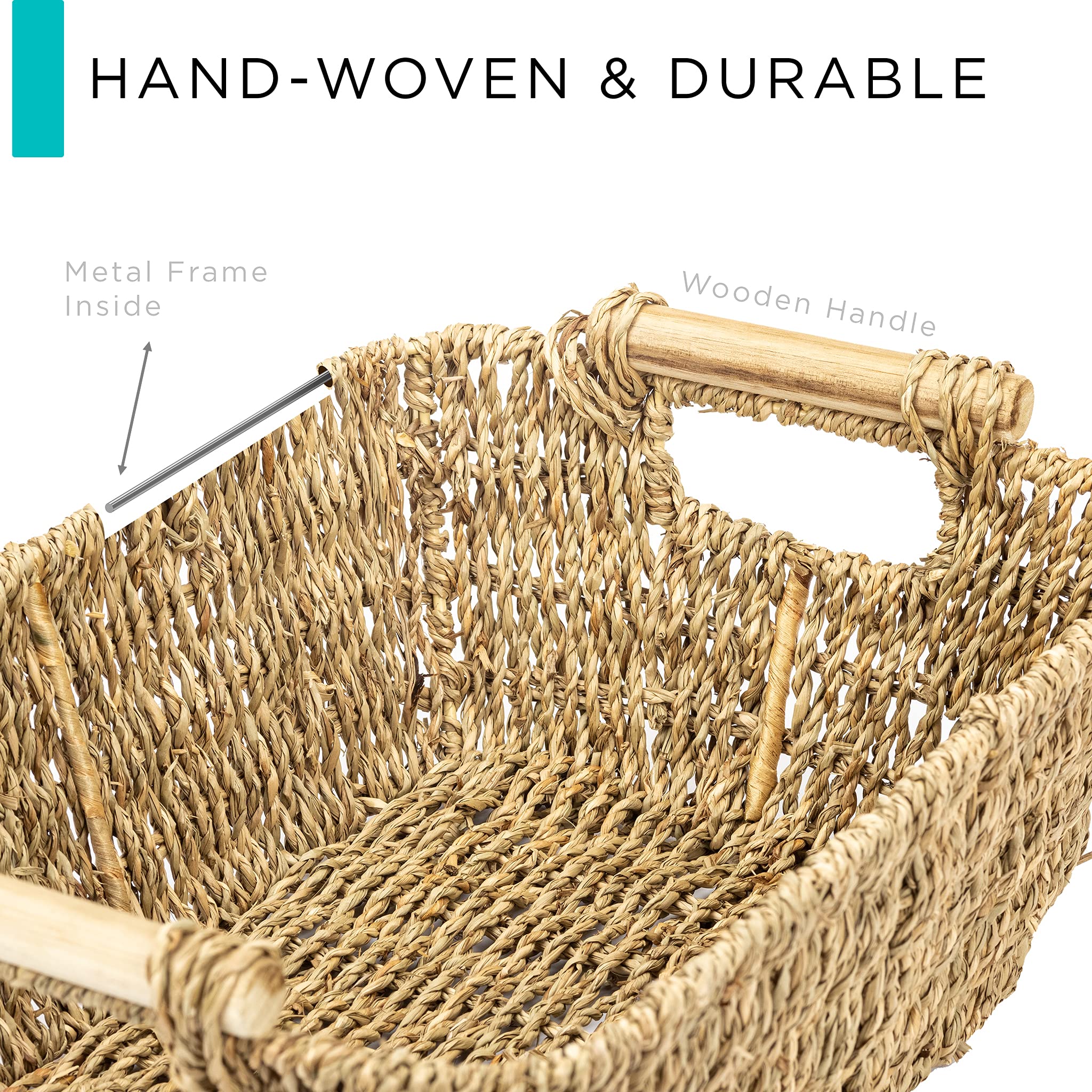 Snapklik.com : Sorbus Woven Wicker Storage Baskets For Organizing ...