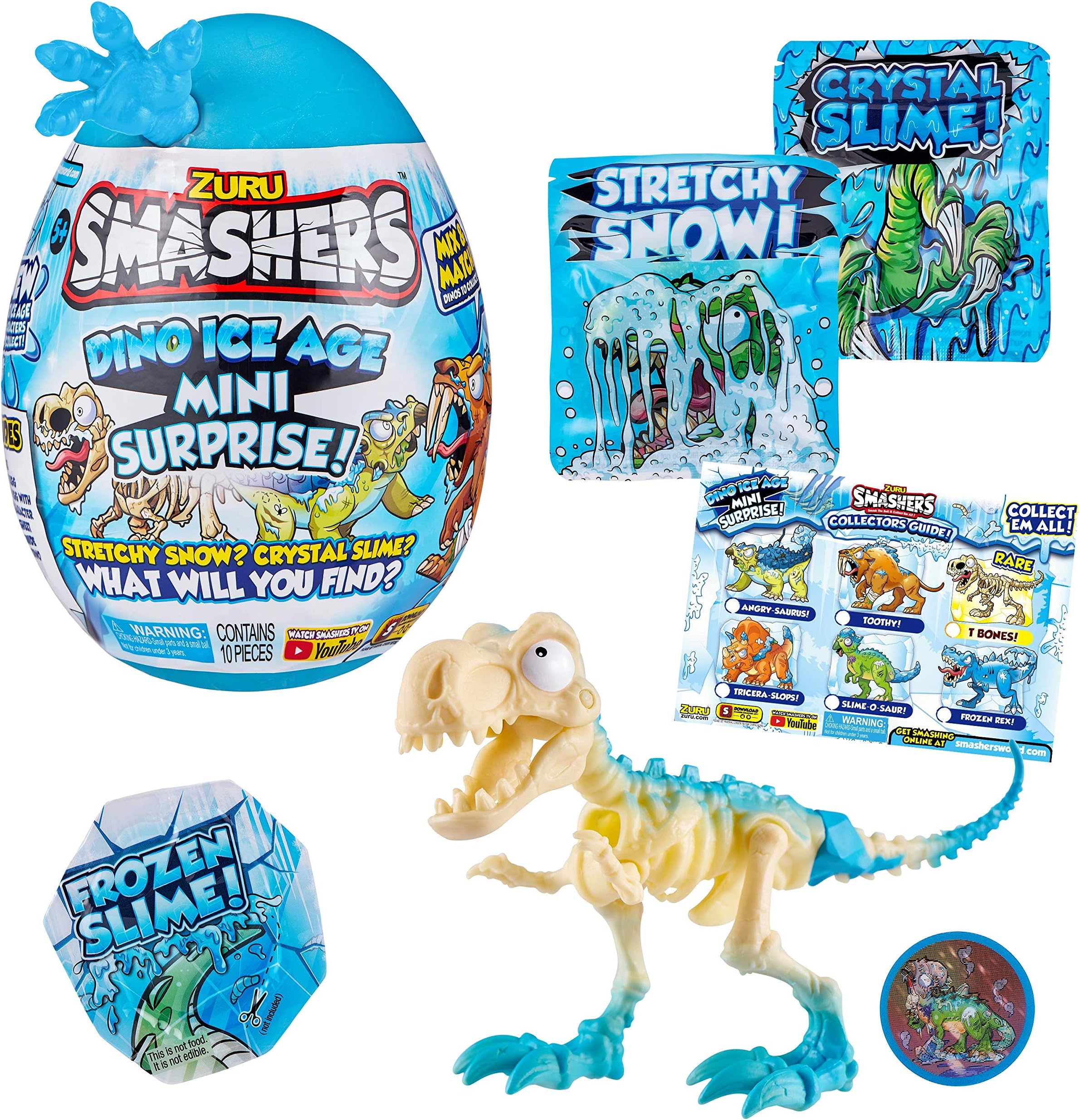 Smashers Dino Ice Age Mini Surprise Egg - T Rex Skeleton (7456) Color May Vary