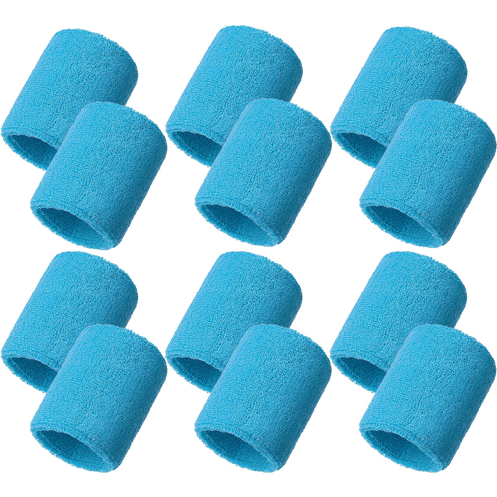 Bememo 12 Pcs Sweatbands Wrist Bands