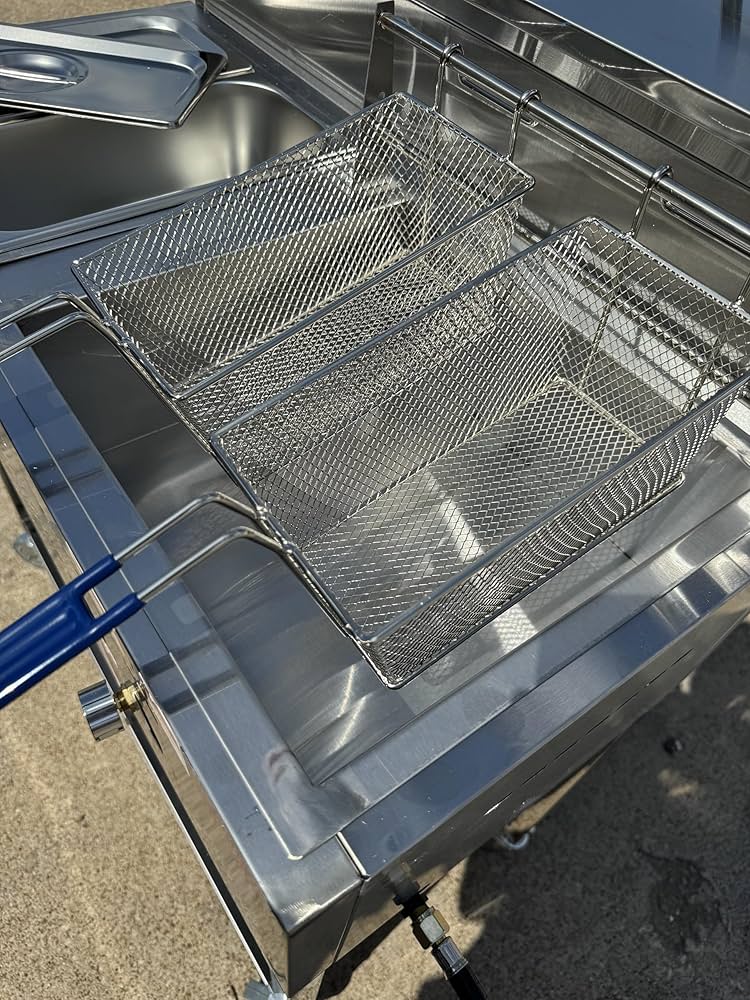 Deep Fitter（30ml_23） Deep Fryer Cart with 30 lb 3 Gallon Single Tank | Stainless