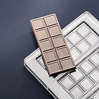 Vista 1 de Molde de policarbonato para barra de chocolate, diseño de lujo, 1.5 fl oz, 10 piezas para chocolate, dulces, hornear, barras PPL1