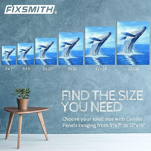 Miniatura 86 de FIXSMITH - Lienzos para pintar, de calidad profesional, hecho de 100% algodón, sin ácidos, para profesionales, pintores aficionados, estudiantes