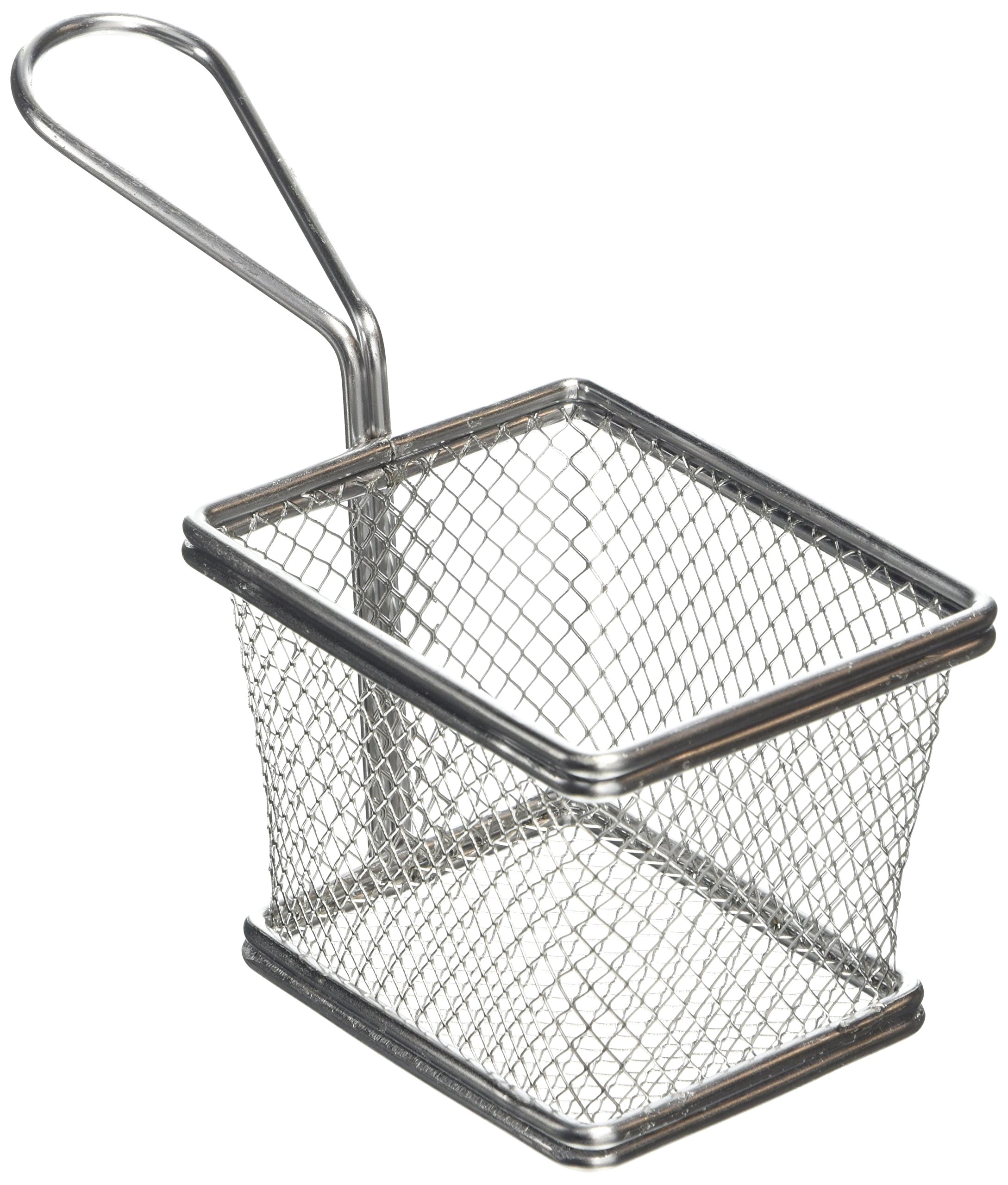 Genware NEV-SVB1008 Serving Fry Basket, 10 cm x 8 cm x 7.5 cm
