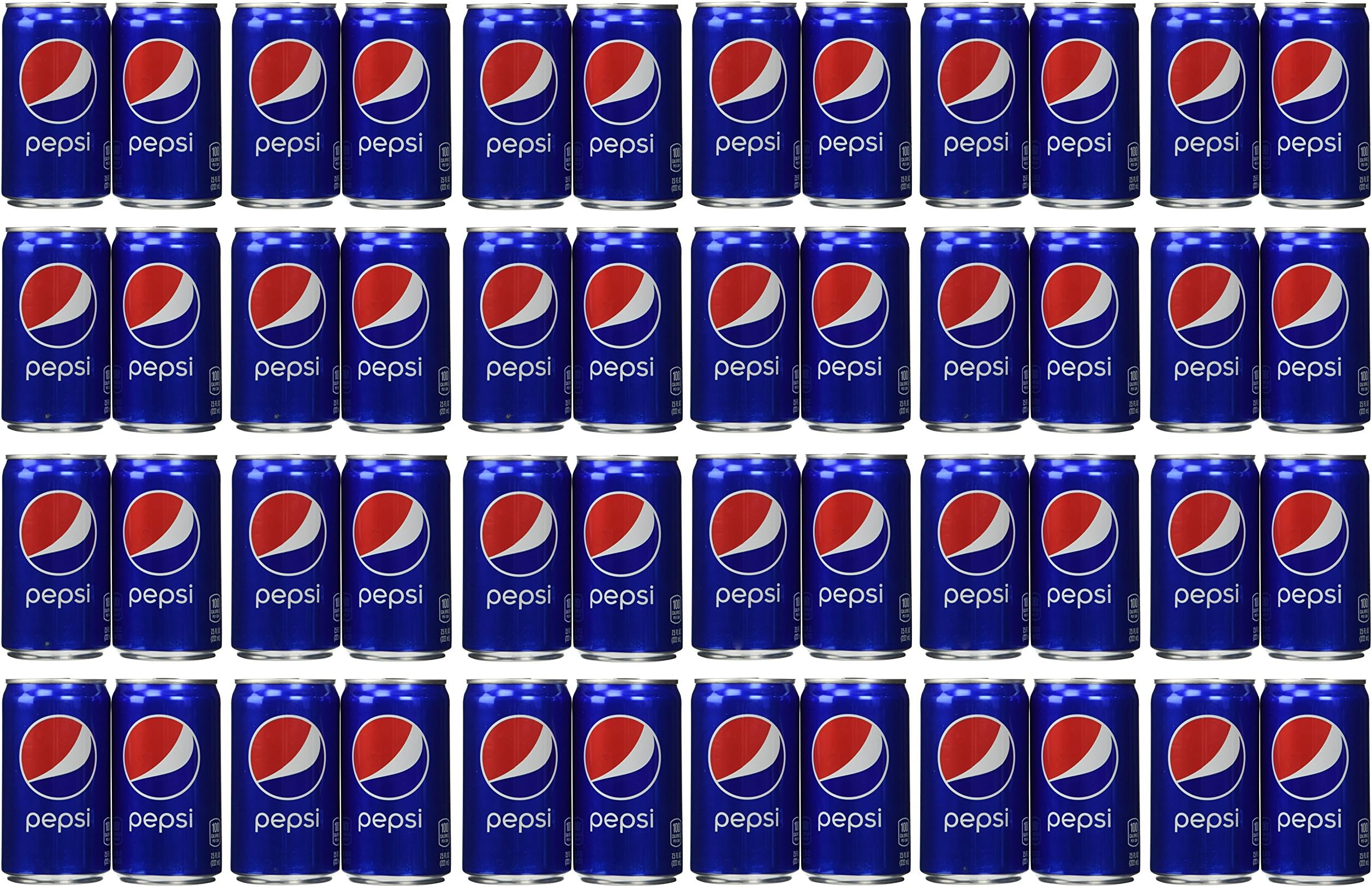 Pepsi Cola Soda 7.5oz Mini Cans 3/8 Packs (24 Cans)