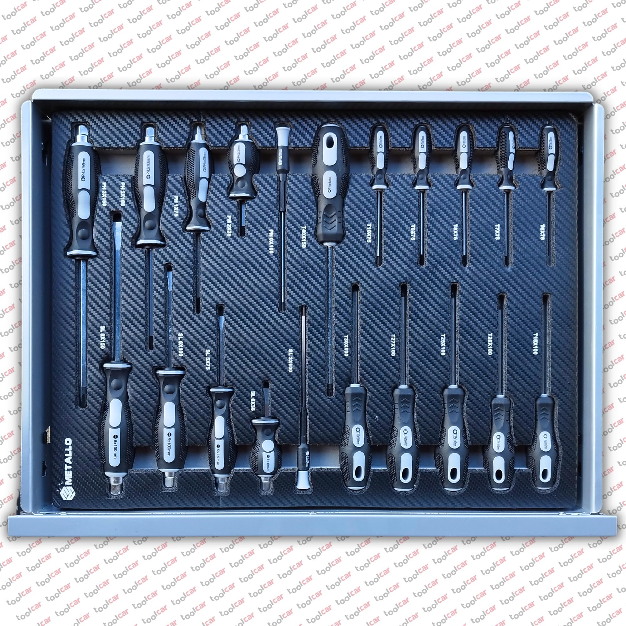 Metallo Servante d'atelier Chariot à outils Rempli d'outils à main