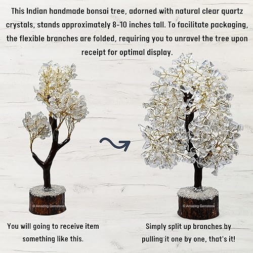Miniatura 4 de Crystals and Healing Stones Birthday Gifts for Women - Clear Quartz Crystal Tree of Life Home Decor Stocking Stuffers, Bookshelf Decor, Room Decor
