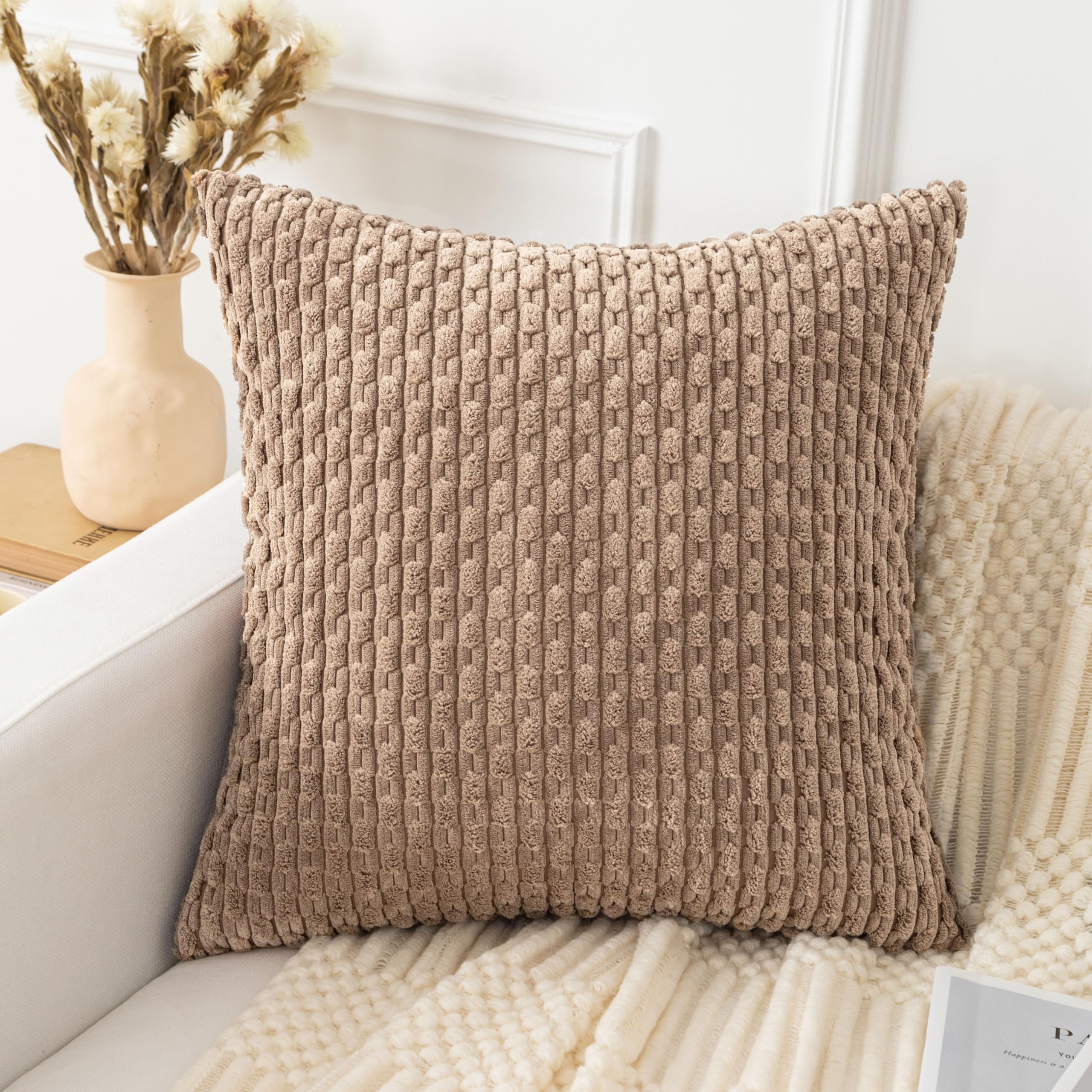 Amazon.co.jp: 装飾用クッションカバー 20x20インチ ソフト ボーホー